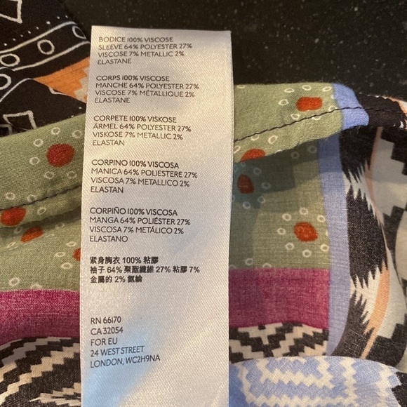 Anthropologie Maeve Cataina Puff Sleeve Patchwork SZ XS - Picture 9 of 9